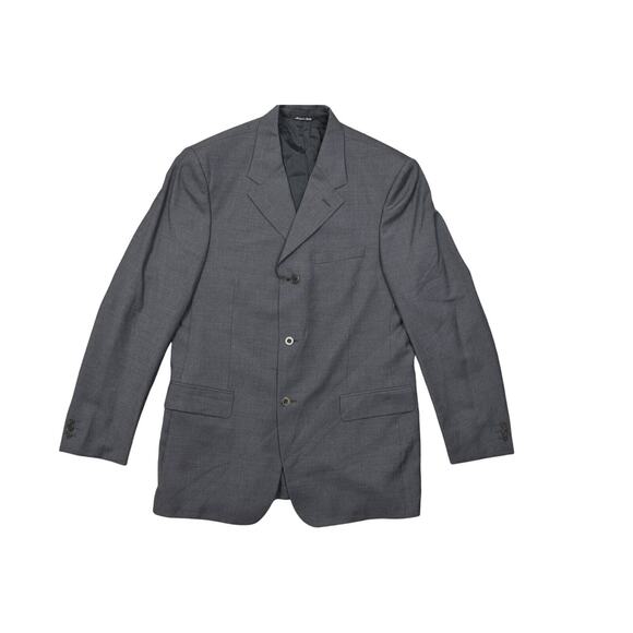 Versace Versus Men's Gray Virgin Wool Blazer Size 40/54 3 Button Made in Italy - Picture 2 of 11
